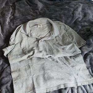 Gray 3 button shirt